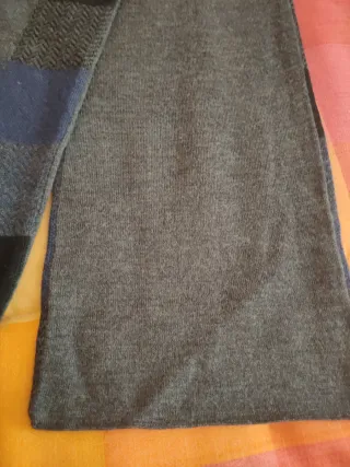 Bufanda reversible Jos  A Bank cuadros azul y gris