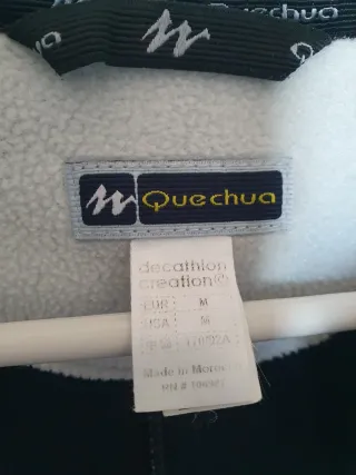 Forro polar Quechua blanco y negro