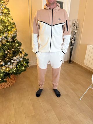 Chándal Nike Hombre Beige y Blanco