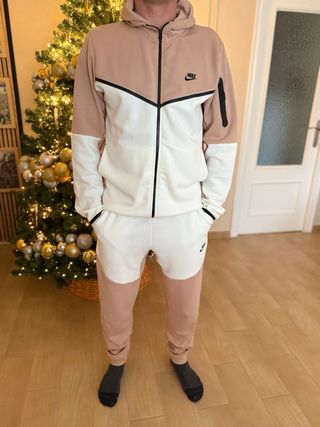 Chándal Nike Hombre Beige y Blanco