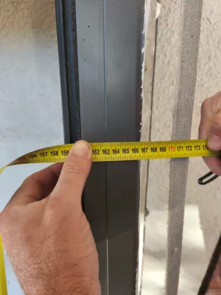 Ventanas de aluminio gris 167 x 190