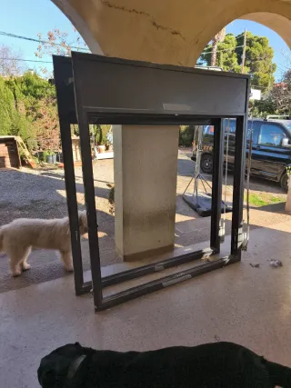 Ventanas de aluminio gris 167 x 190