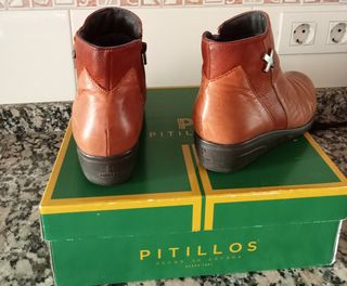 Botines de piel Pitillos marrones