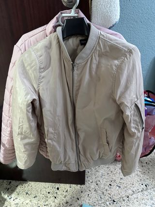 Chaqueta bomber beige talla M