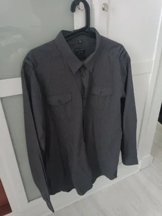 Camisa Angelo Litrico Raya Gris Talla XL