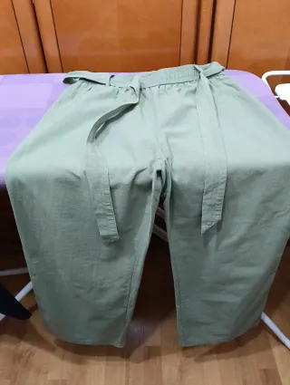 Pantalón de verano verde mujer