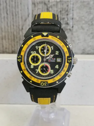 Orologio Sector Expander Uomo Nero Giallo