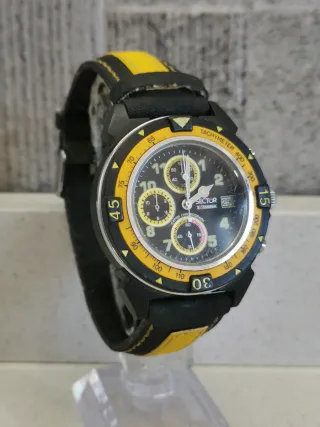 Orologio Sector Expander Uomo Nero Giallo