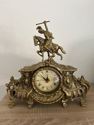 Reloj de sobremesa bronce macizo antiguo