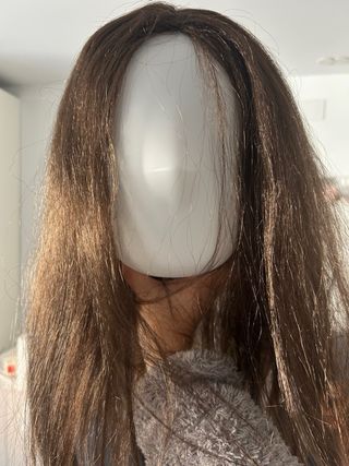 Peluca Marrón Larga Estilo Hippie