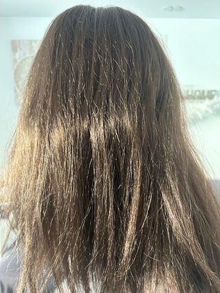 Peluca Marrón Larga Estilo Hippie