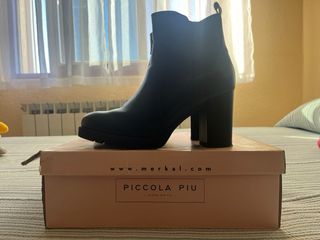 Botines Piccola Piu tacón negro talla 39