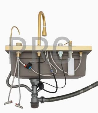 Fregadero Oro Multifunción con Pantalla Digital