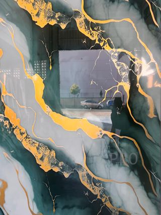 Placa decorativa Ola Esmeralda