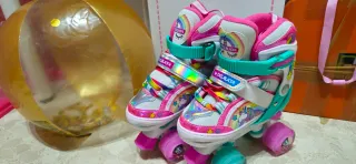 Patines de niña unicornio talla 30-33