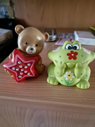 2 Salvadanai Orsetto e Rana