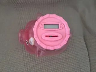 Hucha cerdito rosa cuenta monedas