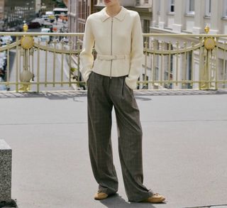 Chaqueta Mango Punto Beige Talla M