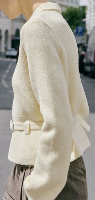 Chaqueta Mango Punto Beige Talla M