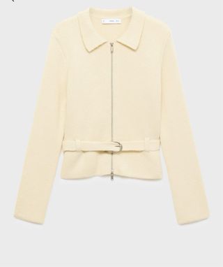 Chaqueta Mango Punto Beige Talla M