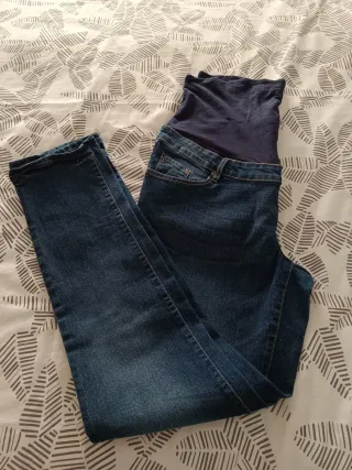 Pantalón vaquero premamá azul