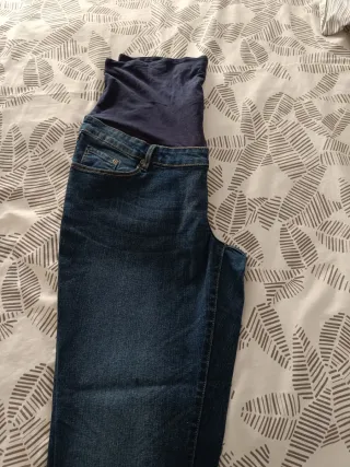 Pantalón vaquero premamá azul