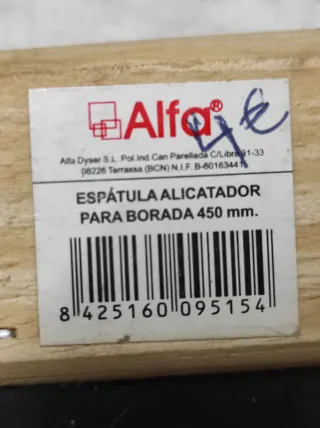 Espátula de goma larga