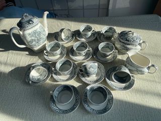 Servizio da caffè inglese in porcellana