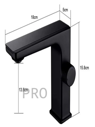 Grifo para lavabo color negro metálico