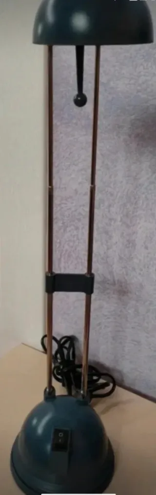 Lampada scrivania retrò blu/argento