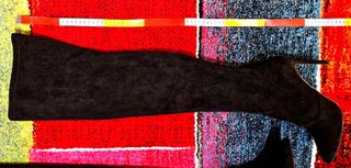 Stivali alti Buffalo scamosciati neri Tg 42