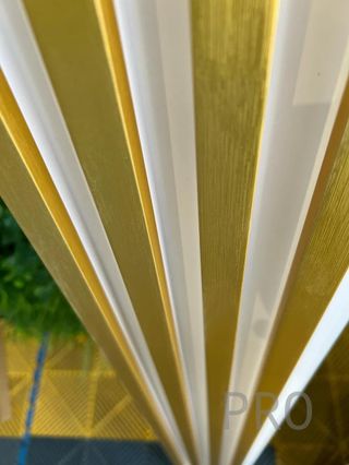 Listones de PVC Blanco Dorado