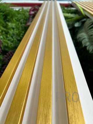 Listones de PVC Blanco Dorado