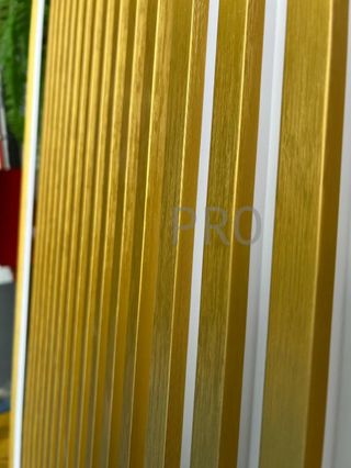 Listones de PVC Blanco Dorado