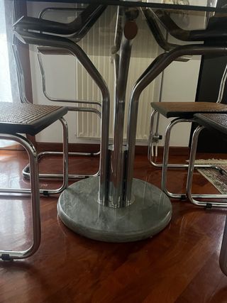 tavolo vintage cristallo e marmo