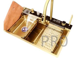 Fregadero Oro Multifunción con Pantalla Digital