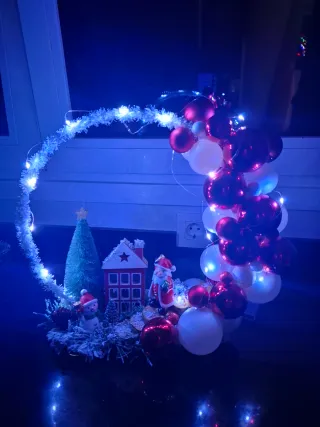 Decoración Navideña Ardillas y Bolas