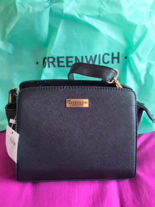 Bolso mediano negro con asa regulable de Greenwich