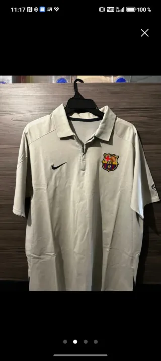 Polo FC Barcelona Nike Beige Talla XL