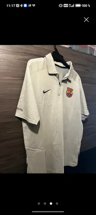 Polo FC Barcelona Nike Beige Talla XL