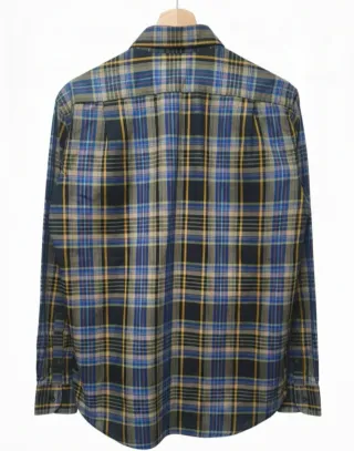 Camisa Lacoste a cuadros azul y amarilla