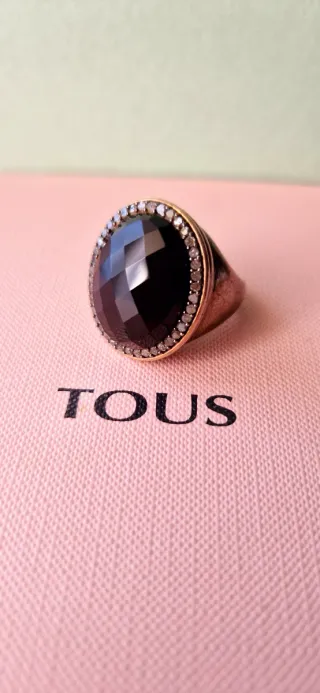 Anillo Tous Plata Pavonada Diamantes