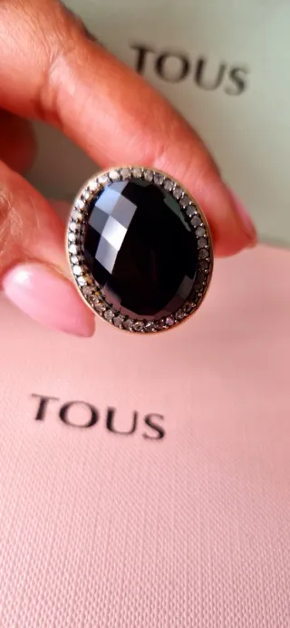 Anillo Tous Plata Pavonada Diamantes