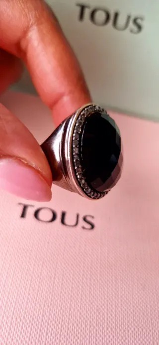 Anillo Tous Plata Pavonada Diamantes