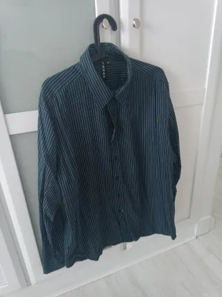 Camisa Rayas Turquesa Talla XL