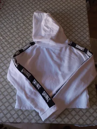 Sudadera con capucha Savage blanca niña