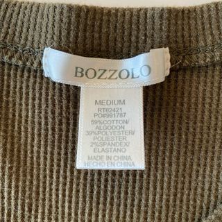 Camiseta verde canalé manga larga Talla M