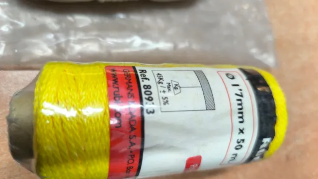 Plomada de nuez, madera y cuerda de marcar