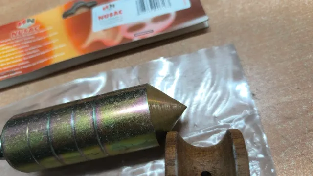 Plomada de nuez, madera y cuerda de marcar