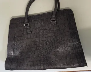 Bolso Maletín Gris Cocodrilo